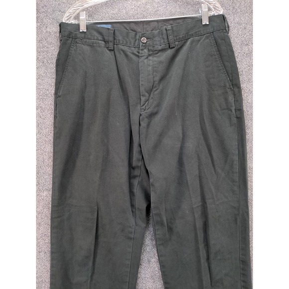 Mens Polo by Ralph Lauren Preston Pants Size 35x32 Black Green Pony SEE DESC - Picture 3 of 12